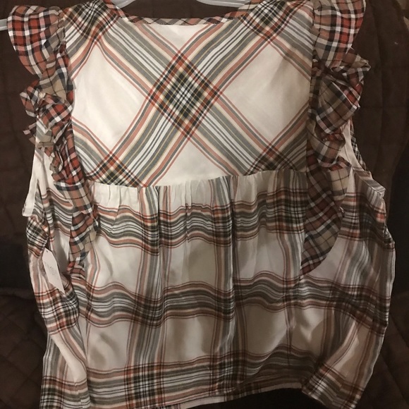 New Time and Tru Women's Ruffle Sleeve Tank Top - Picture 7 of 8